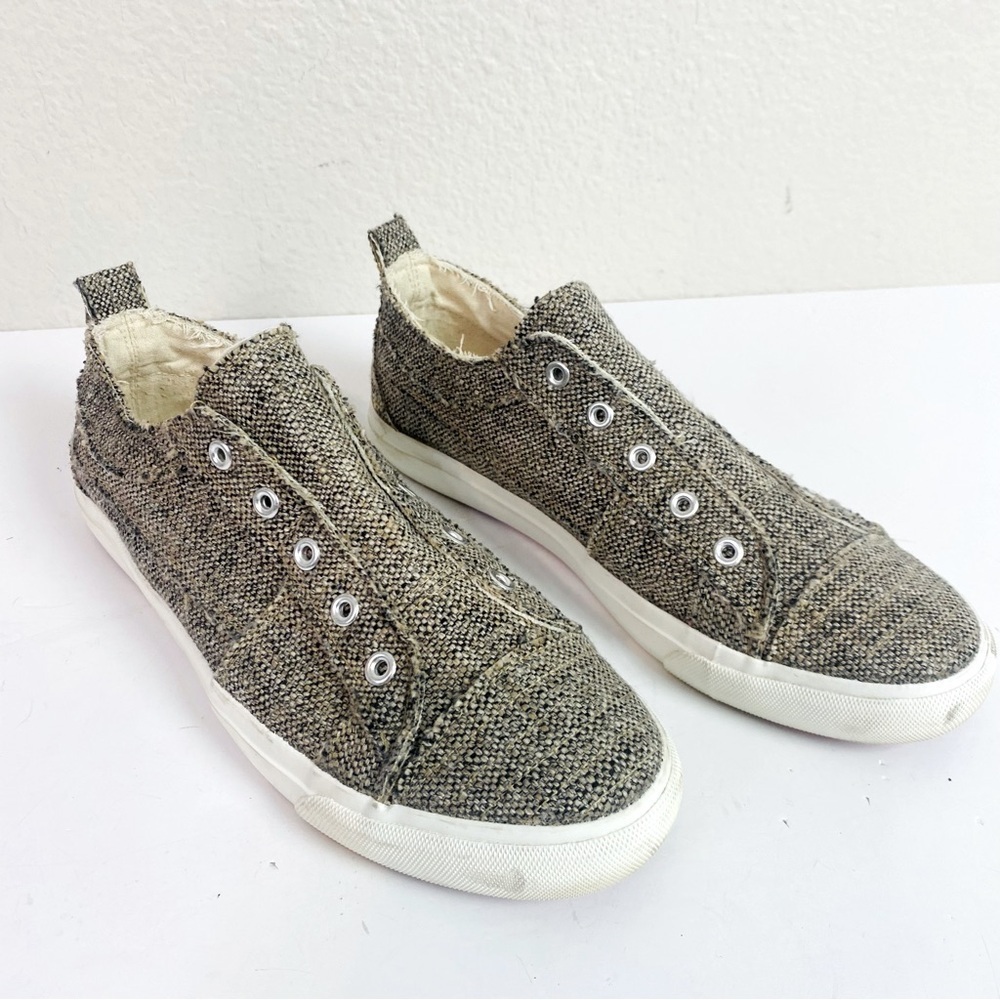 Corkys Babalu Grey Tweed Slip On Sneakers Size 11